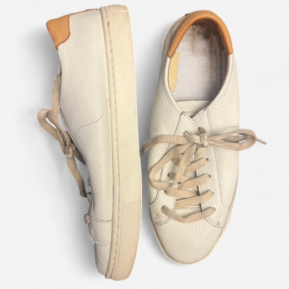Soludos Women's Ibiza Classic Lace-up Leather Sneaker Size‎ 8.5 White